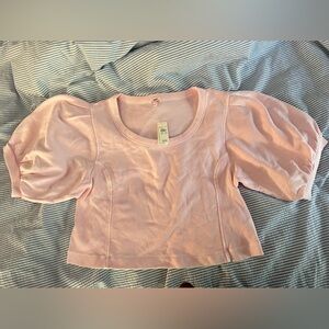 Aerie Puff Sleeve Short Sleeve Shirt NWT